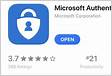 Microsoft Authenticator on the App Stor
